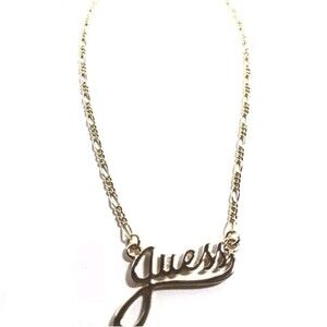 Guess Silverstone Script Necklace
